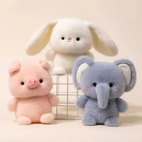 Cute Cartoon Animal Plush Toy Stuffed Doll Soft Short Plush Desktop Companion Kids Toy Birthday Gift Home Decor