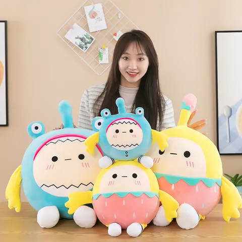 Cute Shark And Strawberry Plush Toy Stuffed Animal Soft Hugging Pillow Cartoon Doll Kids Gift