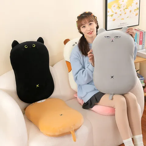 Cute Cartoon Cat Plush Pillow Stuffed Animal Long Leg Hugging Doll Slow Rebound Office Nap Cushion Soft Toy Gift