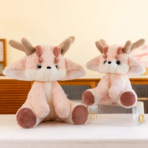 Peluche Carino Drago Rosa Bambola Animale in Peluche Morbido Cuscino Giocattolo Mascotte Cartone Animato Regalo