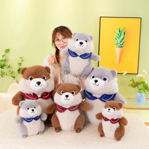 Cute Beaver Marmot Plush Toy Stuffed Animal Doll Soft Cartoon Companion Pillow Kids Birthday Gift Home Decor