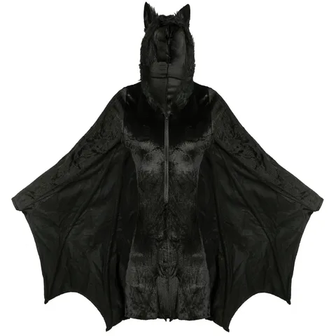 Women Halloween Bat Costume Cosplay Bodysuit Dark Vampire Witch Uniform Hooded Jumpsuit With Wings Plus Size Party Outfit
