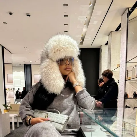 Women's Y2K Faux Raccoon Fur Trapper Hat Thick Warm Plush Ski Cap Fluffy Ear Flap Winter Outdoor Fashion Bomber Hat