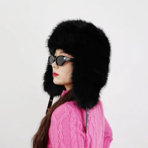 Cappello da Trapper in Pelliccia Sintetica di Volpe Caldo Invernale da Donna Ushanka Bomber Sci