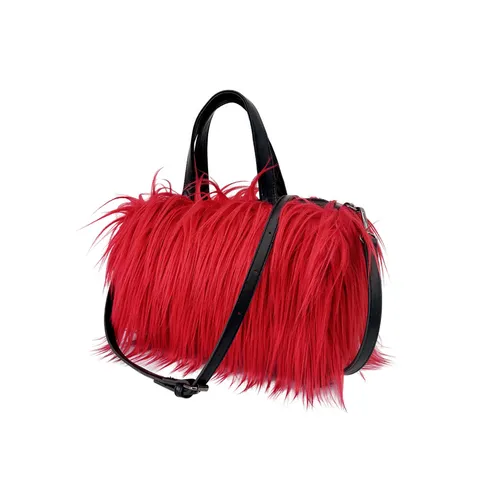 Women's Plush Tote Bag Fluffy Faux Fur Shoulder Bag Y2K Sweet Cool Style Top Handle Handbag Winter Fashion Purse