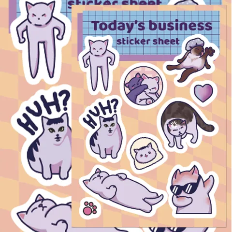 Charitomeno Kartoún Gata Ekfrasi Autokolito Set Diakosmitiko Kolitiko DIY Craft Autokolita Gia Imerologio Scrapbook Planner