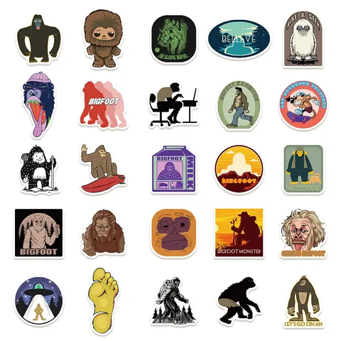 Pegatinas Impermeables Cartoon Bigfoot Graffiti Calcomanías de Vinilo Para Laptop Equipaje Coche Patineta Pegatina Decorativa DIY