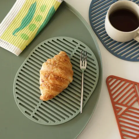 Tappetino Isolante Termico Cavo TPR Tovaglietta Geometrica Antiscottatura Sottopentola per Cucina Tavolo da Pranzo Decorazione Casa