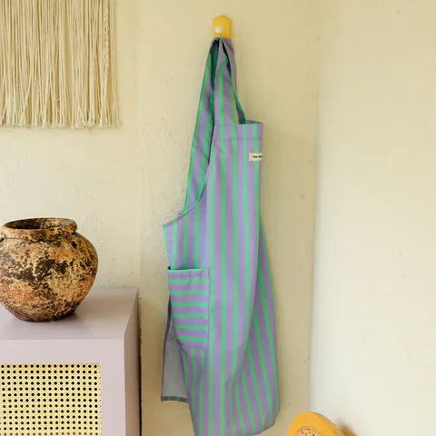 Grembiule con Petto in Poliestere A Righe Impermeabile Per Donna Cucina Casa Cottura Pulizia
