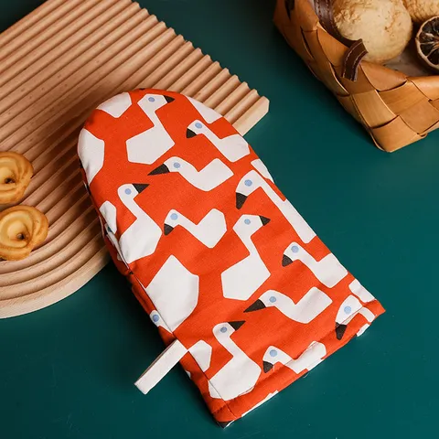 Guanti da Forno Resistenti al Calore Minimalisti Carini Stampa Floreale Cotone Cucina Microonde Guanto Per Cottura