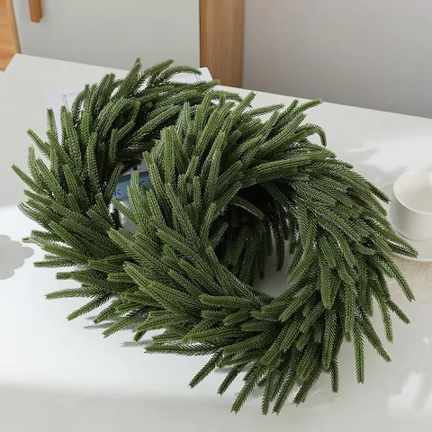 Artificial Norfolk Pine Garland Fake Greenery Pine Needles Vine For Christmas Home Wall Decor Holiday Party Hanging Plant