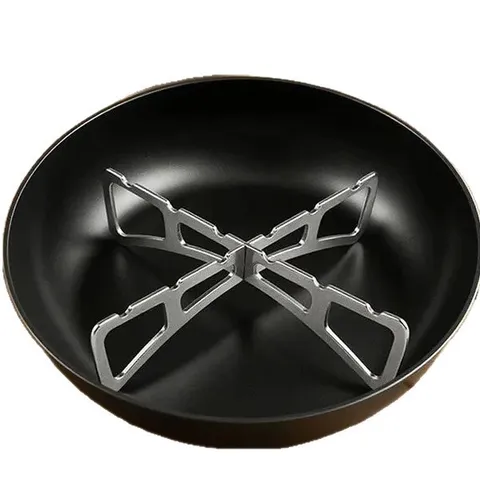 Portable Stainless Steel Folding Cross Steamer Rack Outdoor Camping Cooking Cookware Kitchen Pot Stand Tool