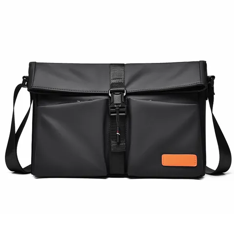 Bolso Bandolera Casual para Hombre de Tejido Recubierto Impermeable Bolso Mensajero Bolso de Hombro de Moda para Viaje Diario