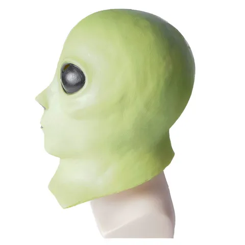 Halloween Alien Latex Mask UFO Creepy Full Head Costume Prop Funny Prank Party Novelty Cosplay Accessories