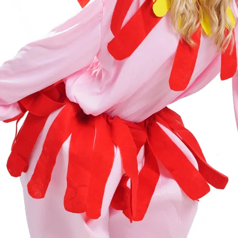 Femmes Drôle Costume de Poulet Adulte Animal Cosplay Combinaison Halloween Carnaval Performance sur Scène Tenue de Fête Polyester