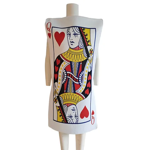 Costume de Cosplay Roi Reine Carte de Poker Halloween Unisexe Adulte Fête Scène Performance Tenue Robe de Jeu de Rôle