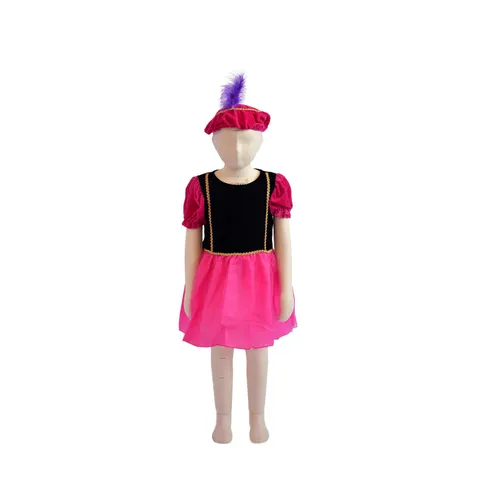 Kids Girls Halloween Party Cosplay Costume Dress And Hat Set Children Fancy Stage Performance Holiday Outfit