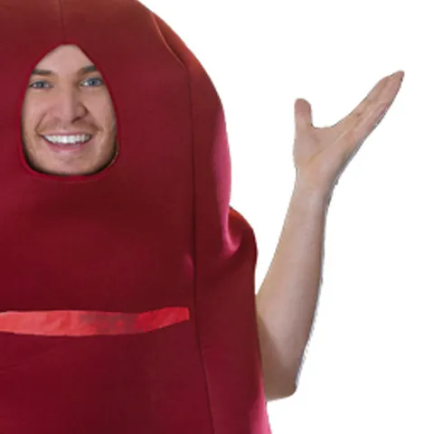 Costume de Cosplay de Saucisse Drôle pour Adulte Corps Entier Fête d'Halloween Tenue de Nouveauté Nourriture Scène Unisexe