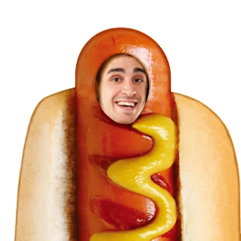 Costume de Hot-Dog Drôle Adultes Enfants Unisexe Nouveauté Nourriture Cosplay Tenue Festival Fête Performance Scène Combi-Pantalon