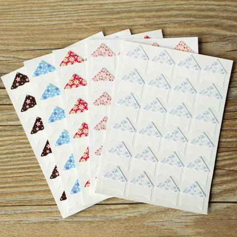DIY Photo Album Corner Stickers Cartoon Butterfly Floral Picture Fixing Stickers Scrapbook Decorative Craft Supplies