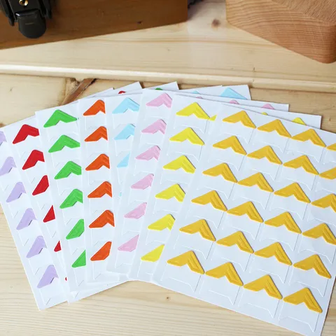 Autocollants de Coin Photo Couleur Macaron DIY Scrapbook Papier Protecteur