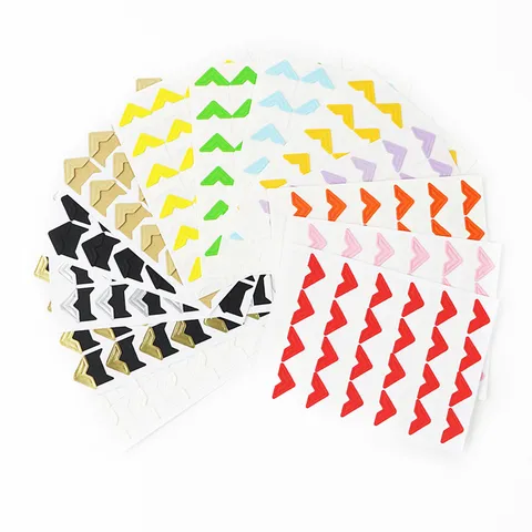 Autocollants de Coin Photo Couleur Macaron DIY Scrapbook Papier Protecteur