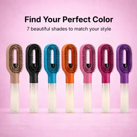Spray Hair Brush Handle Press Water Comb Boar Bristle Detangling Hairbrush Scalp Massage Hair Styling Tool