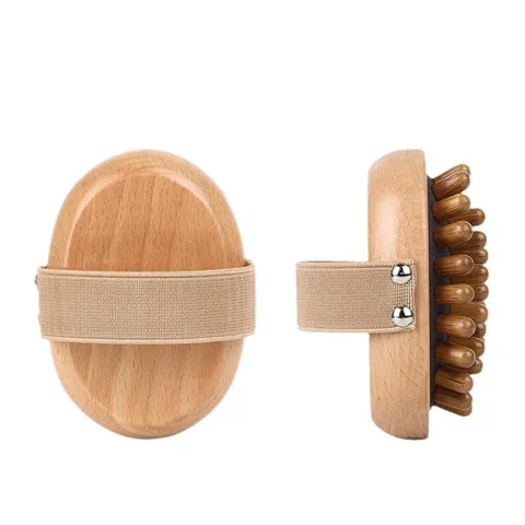 Cepillo de Masaje de Meridianos de Madera de Haya Natural Peine Cojín de Cabello Cuero Cabelludo Ergonómico Relajación Cuerpo Entero Herramienta Cuidado Diario