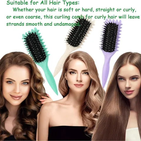 Wheat Straw Boar Bristle Air Cushion Hair Brush Scalp Massage Detangling Curling Styling Comb Multi Color Hair Care Tool