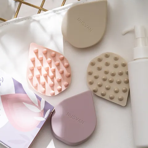 Silikon Kopfhaut Massage Shampoo Bürste Tropfen Design Haarwäscher Weiche Borsten Für Haarwäsche Und Kopfhaitpflege