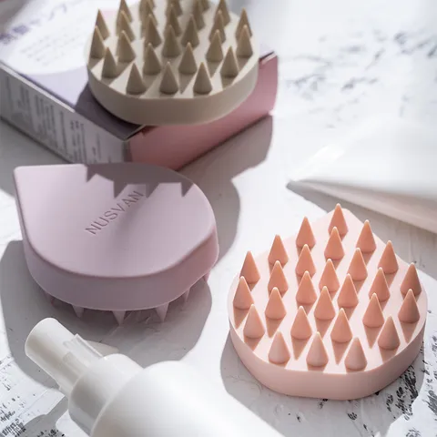Silikon Kopfhaut Massage Shampoo Bürste Tropfen Design Haarwäscher Weiche Borsten Für Haarwäsche Und Kopfhaitpflege