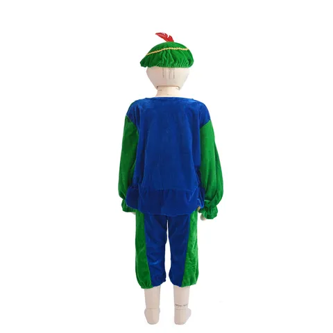Disfraz de Cosplay para Niños y Niñas Top de Manga Larga de Terciopelo Verde Pantalones Con Sombrero Fiesta