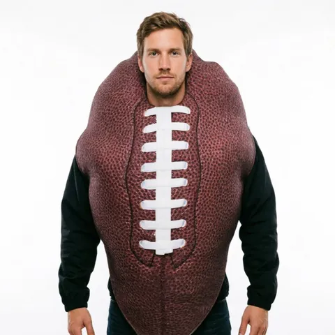Halloween Football Cosplay Kostüm Lustiges Sportthema Bühnenperformance Jumpsuit Erwachsene Unisex Party Outfit