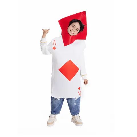 Volwassenen Kinderen Speelkaart Kostuum Schoppen Ruitjes Cosplay Outfit Feest Jurk