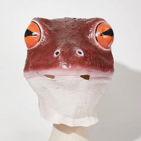 Halloween Creative Latex Frog Headgear Animal Mask Prank Costume Party Cosplay Props Funny Headwear