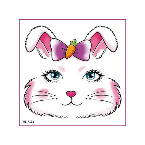 Kids Cartoon Animal Temporary Tattoo Stickers Cute Face Makeup Decals For Halloween Christmas Party Stage Performance