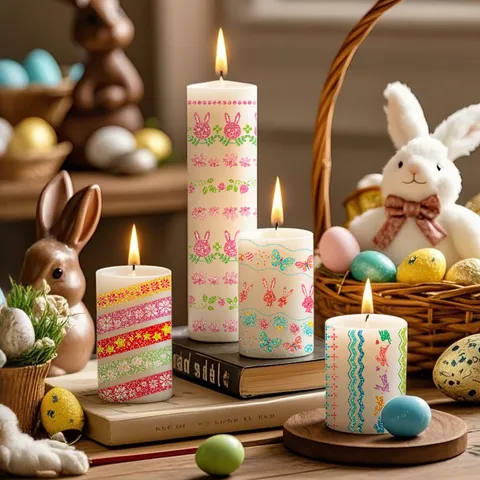 Easter Glitter Temporary Tattoo Stickers Waterproof Colorful Cute Bunny Egg Pattern Party DIY Body Art Decals