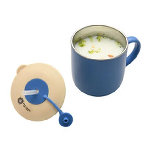 Children Stainless Steel Insulated Milk Water Cup With Straw Cute Cartoon Baby Drinking Cup Kindergarten Daily Sippy Cup