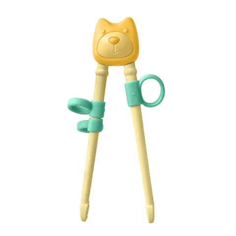 Kids Training Chopsticks Silicone Learning Chopsticks With Bear Design Finger Position Training Tableware For Toddlers Babies