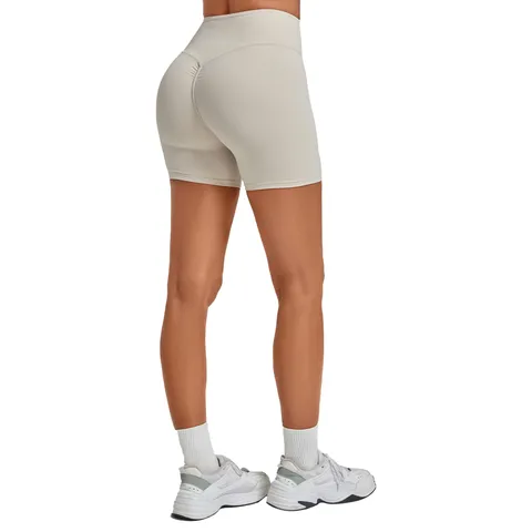 Pantaloncini da Yoga da Donna a Vita Alta Scrunch Butt Sollevamento Glutei Invisibile Pantaloncini Sportivi Aderenti per Corsa e Fitness