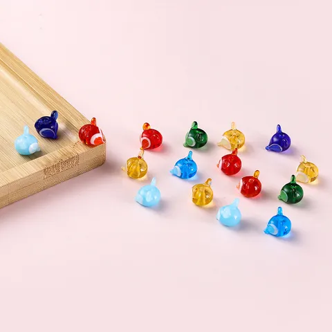 Fox Head Glass Beads Animal Loose Beads For DIY Jewelry Making Necklace Earrings Accessories