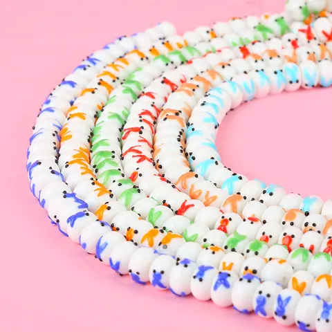 Handmade Animal Glazed Glass Spacer Beads Colorful Faceted Goldfish Beads DIY Jewelry Making Accessories Craft Supplies