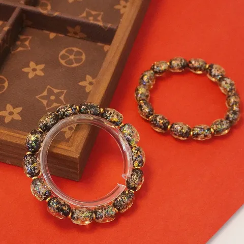 Colorful Luminous Glazed Glass Bead Bracelet Unisex Glow In The Dark Charm Bracelets Fashion Jewelry