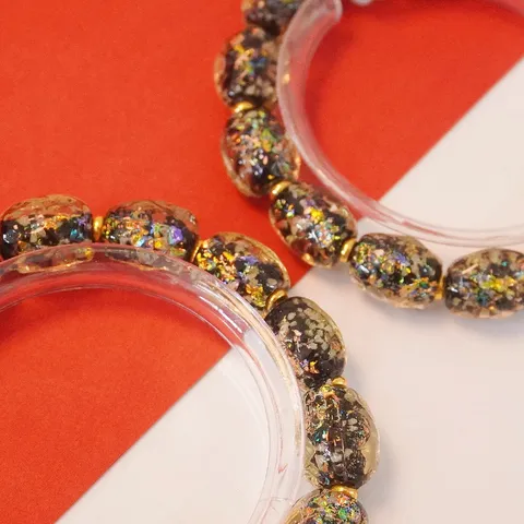 Colorful Luminous Glazed Glass Bead Bracelet Unisex Glow In The Dark Charm Bracelets Fashion Jewelry