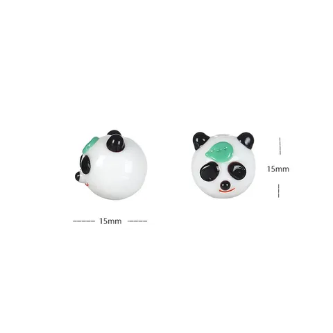 Handmade Cartoon Little Panda Glass Loose Beads Cute Animal DIY Jewelry Accessories