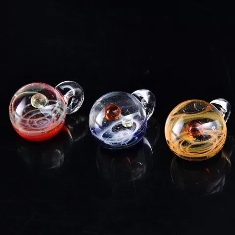 Handmade Glass Starry Sky Pendant Universe Crystal Ball DIY Jewelry Accessories Transparent Glass Ball Charm