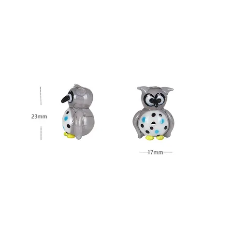 Handmade Glass Owl Loose Beads DIY Craft Cute Animal Beads For Jewelry Making Necklace Bracelet Earrings