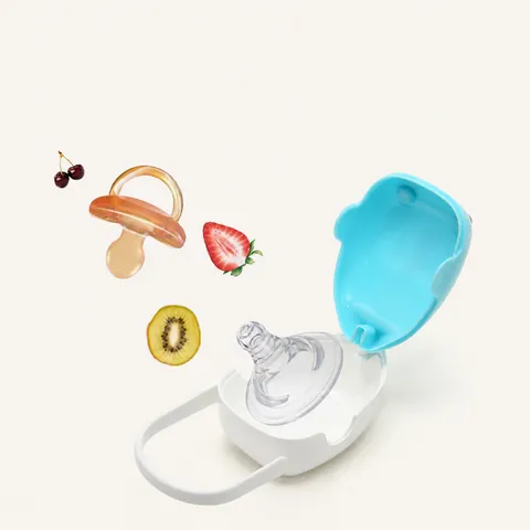Portable Baby Pacifier Case Cute Cartoon Whale Design Infant Dummy Holder Travel Dustproof Storage Box For Newborn