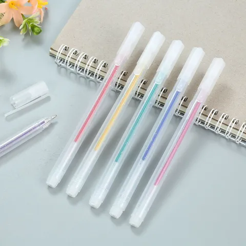 Colorful Glitter Gel Pen Set Highlighters Pastel Metallic Neon Ink Pens For Journaling Drawing School Office Supplies