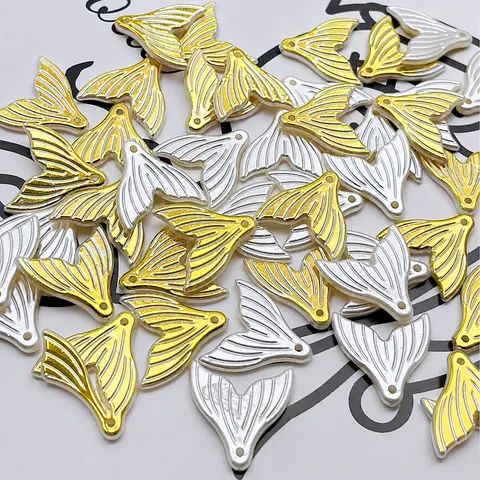 Fabrication de Bijoux DIY Faite Main ABS Perle Artificielle Queue de Sirène Pendentifs Breloques d'Artisanat Baroque pour Chaîne de Téléphone Pendentif de Voiture